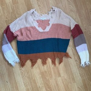 Color block sweater